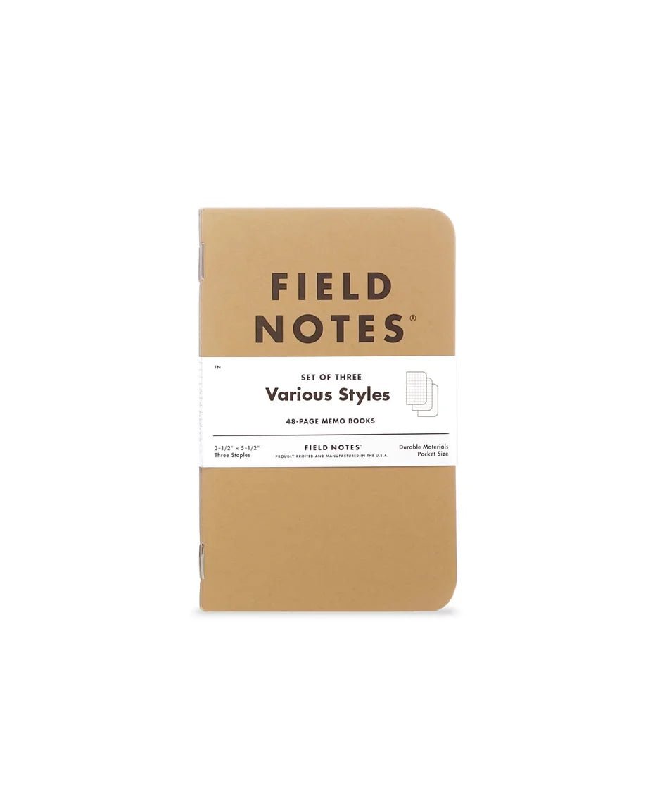 Field Notes · Field Notes 3 - Pack Mixed Memo Books · Original Kraft | socius design in Rochester, MN