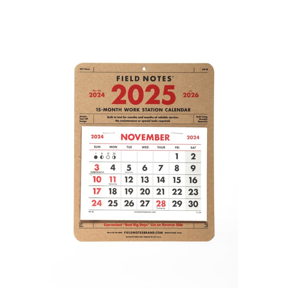 Field Notes · 2025 15 - Month Work Station Calendar · Field Notes | socius design in Rochester, MN