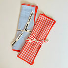 Ice Blue Linen Cocktail Napkin Set · MADRE Linen x socius design