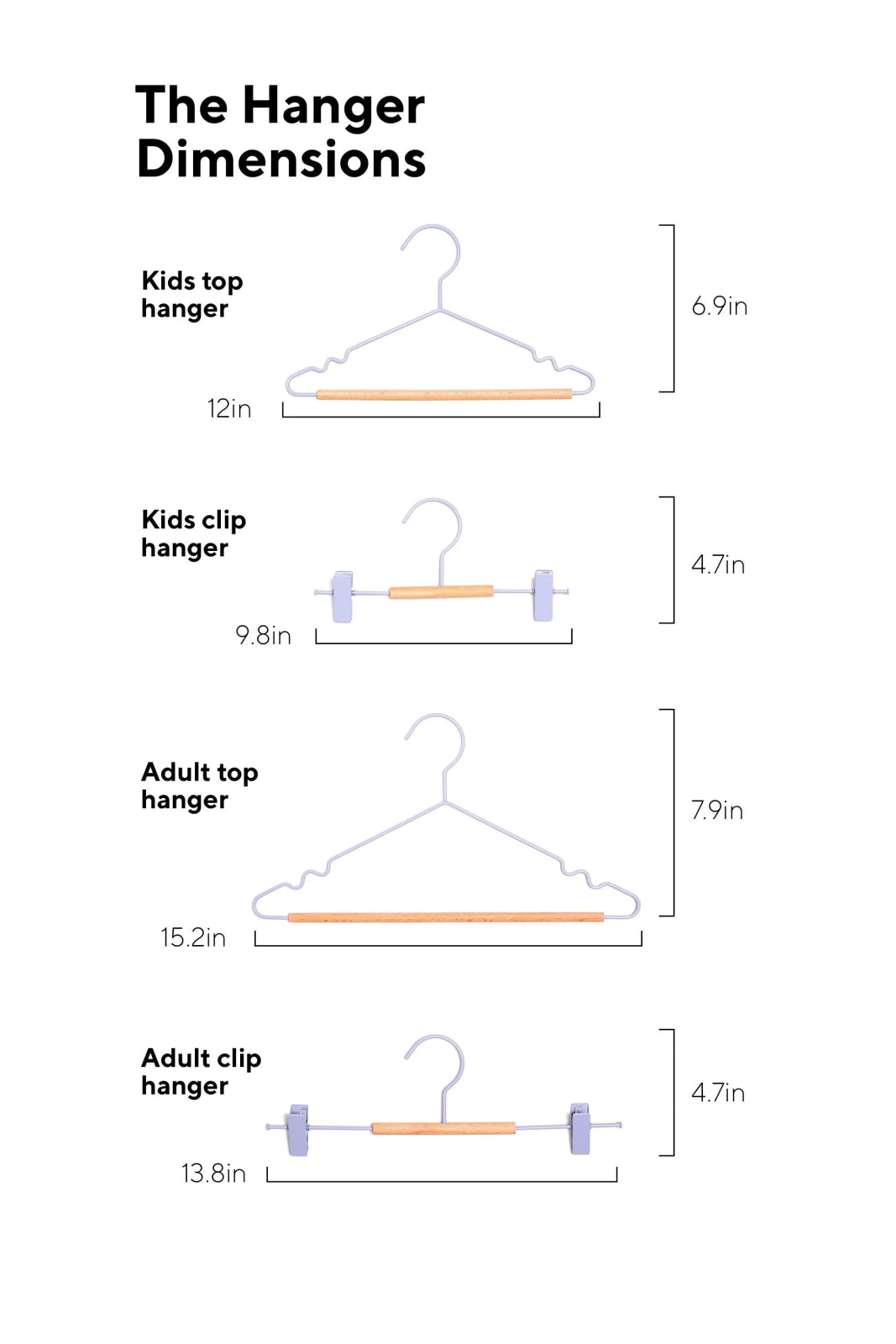 Mustard Made · Adult Clip Hangers in Lilac | socius design in Rochester, MN