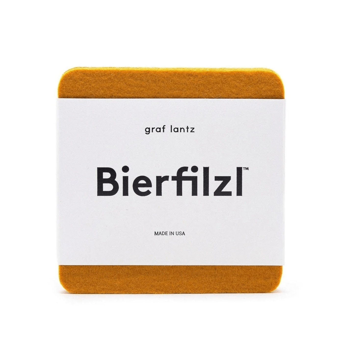 Graf Lantz · Bierfilzl Merino Wool Felt Square Coaster 4 - Pack · Turmeric | socius design in Rochester, MN