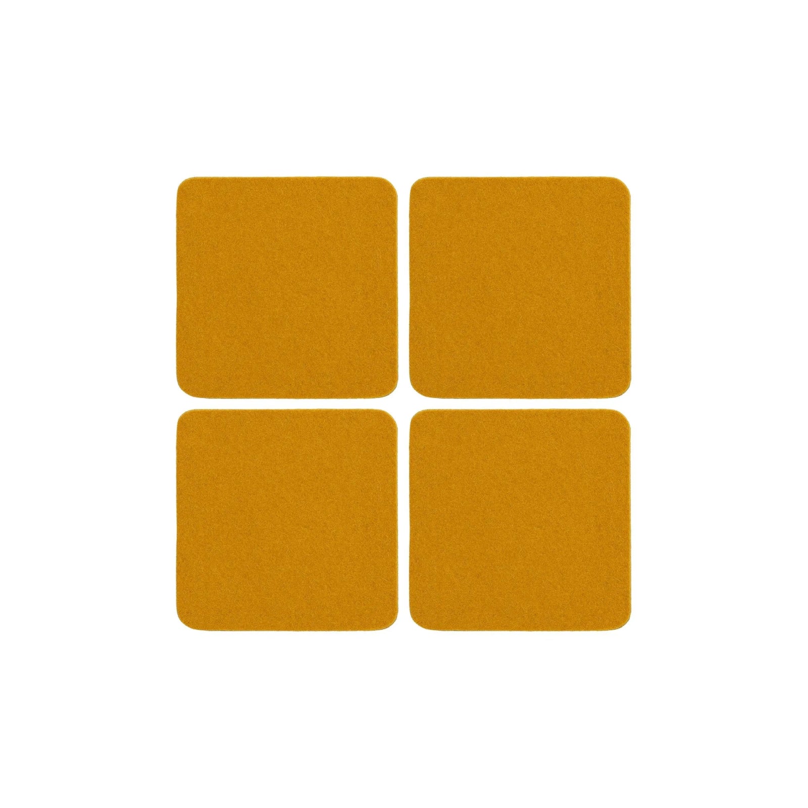 Graf Lantz · Bierfilzl Merino Wool Felt Square Coaster 4 - Pack · Turmeric | socius design in Rochester, MN