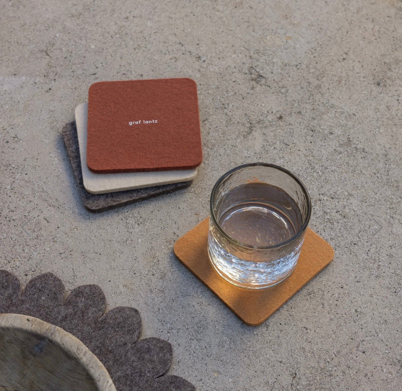Graf Lantz · Bierfilzl Merino Wool Square Coaster 4 - Pack · Mesa | socius design in Rochester, MN