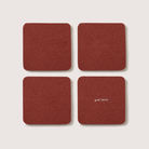Graf Lantz · Bierfilzl Merino Wool Square Coaster Solid 4 Pack · Terracotta | socius design in Rochester, MN