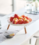 Yamazaki Home · Countertop Pedestal Tray (5" H) · Steel + Wood | socius design in Rochester, MN