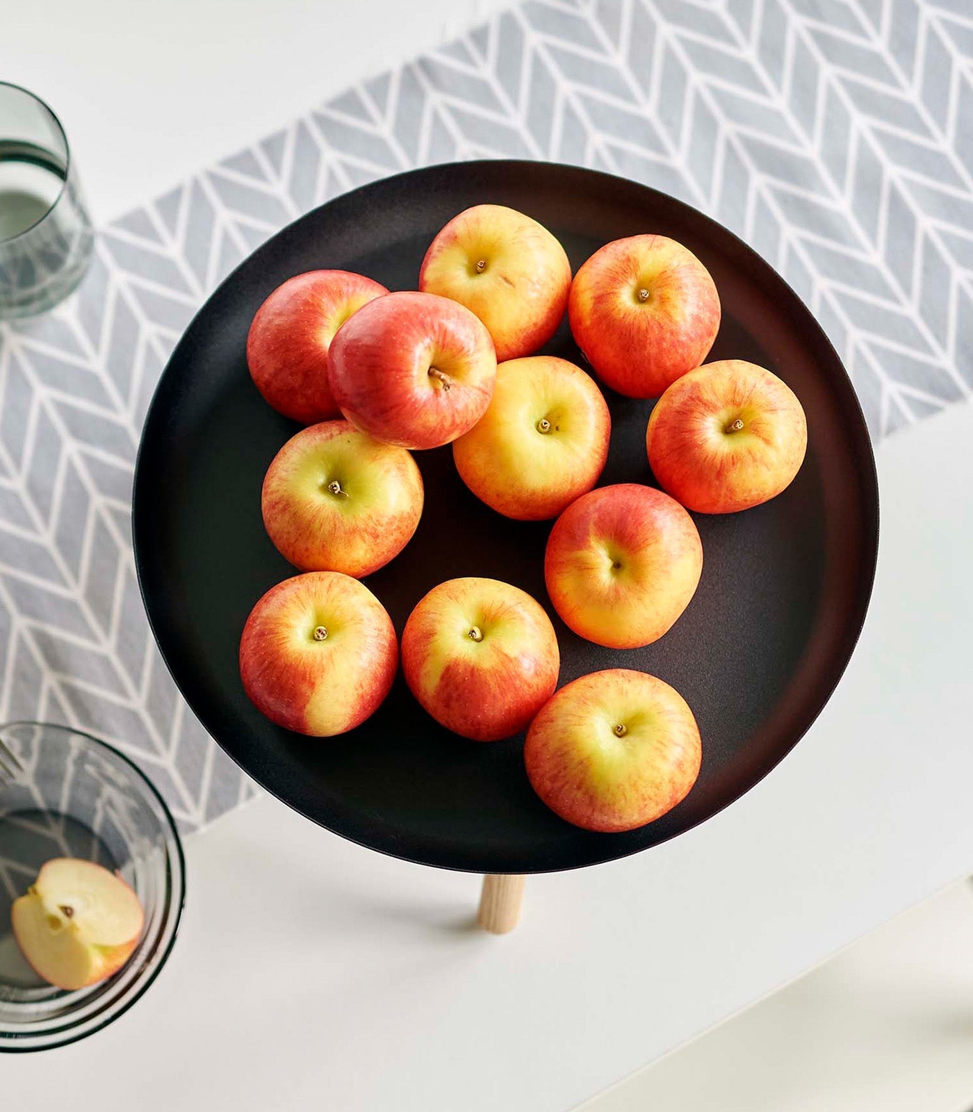 Yamazaki Home · Countertop Pedestal Tray (5" H) · Steel + Wood | socius design in Rochester, MN