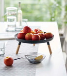 Yamazaki Home · Countertop Pedestal Tray (5" H) · Steel + Wood | socius design in Rochester, MN