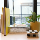 Subtle Art Studios · Glass Tile Coaster · Black + White Checkered | socius design in Rochester, MN