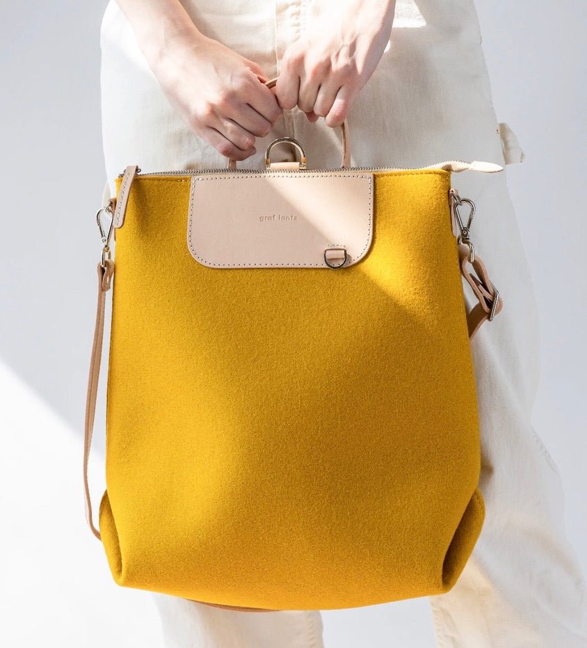 Graf Lantz · Graf Lantz Bedford Merino Wool Felt Backpack · Dijon | socius design in Rochester, MN