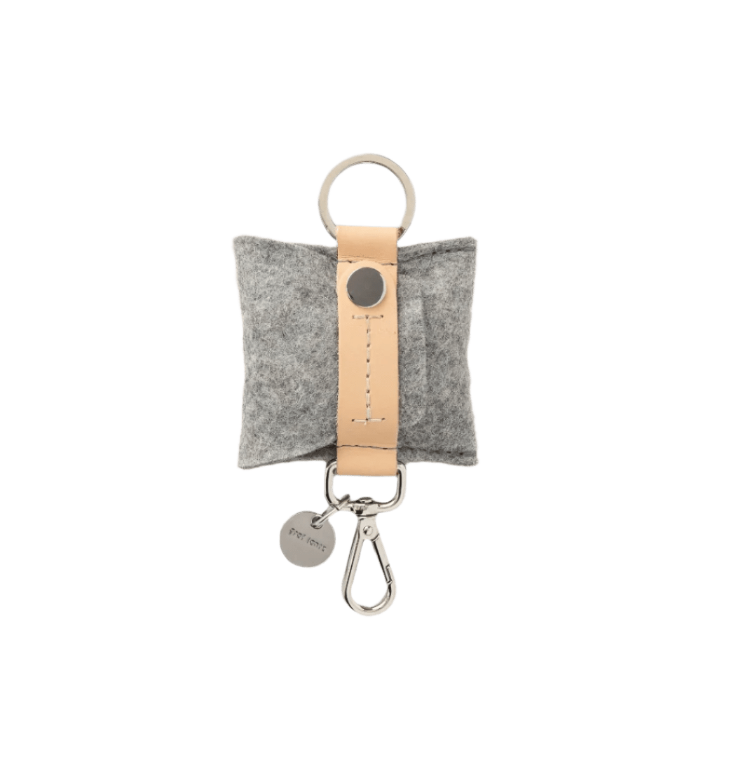 Graf Lantz · Graf Lantz Merino Wool Felt Pod Key Fob · Granite/Natural | socius design in Rochester, MN