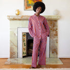Block Shop · Hand Block - printed Pajama Set in Kingfisher | socius design in Rochester, MN