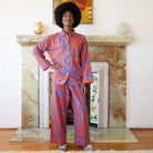 Block Shop · Hand Block - printed Pajama Set in Kingfisher | socius design in Rochester, MN