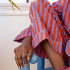 Block Shop · Hand Block - printed Pajama Set in Kingfisher | socius design in Rochester, MN