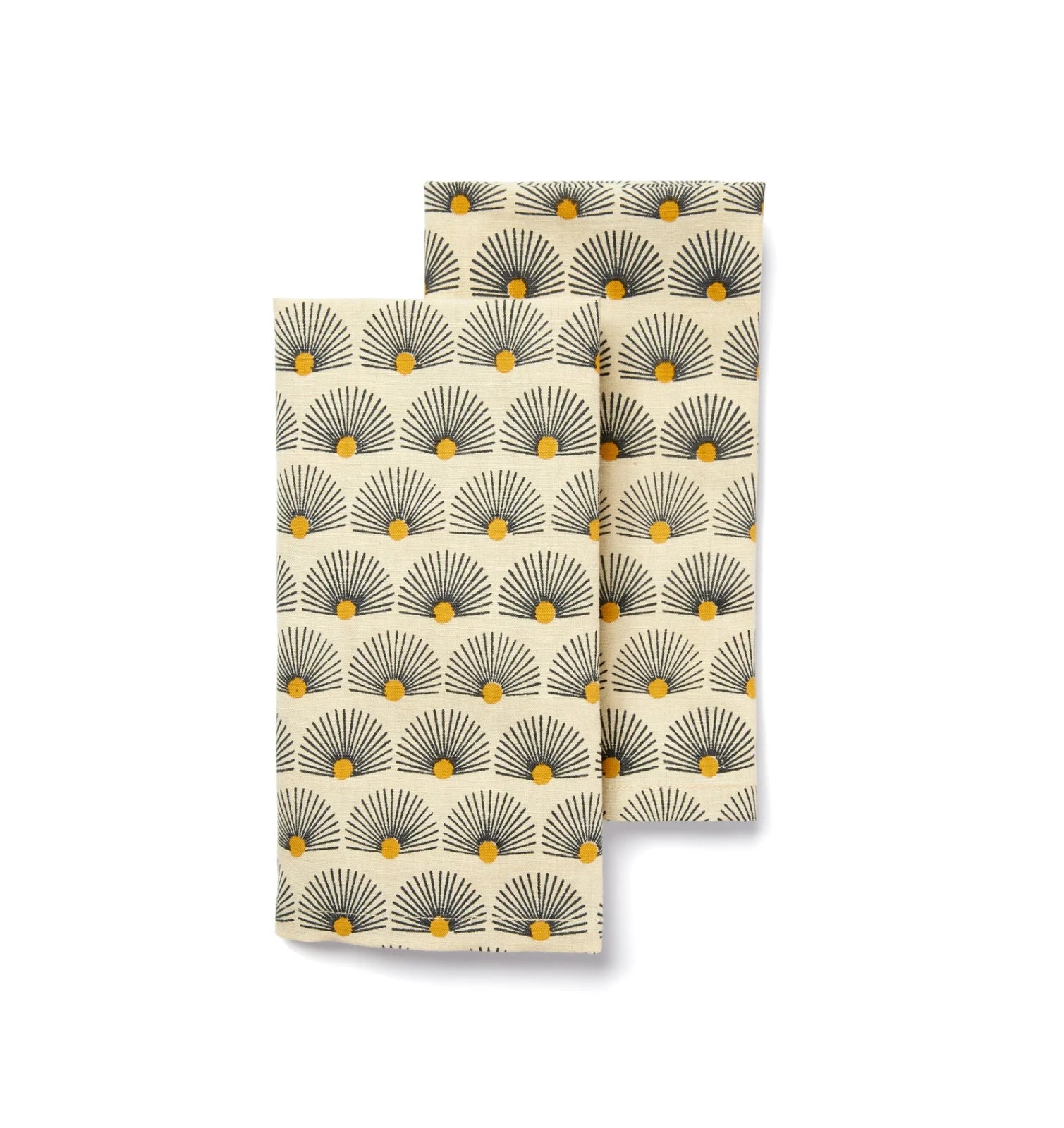 Block Shop · Hand Block - Printed Peacock Napkin Set · Ochre | socius design in Rochester, MN