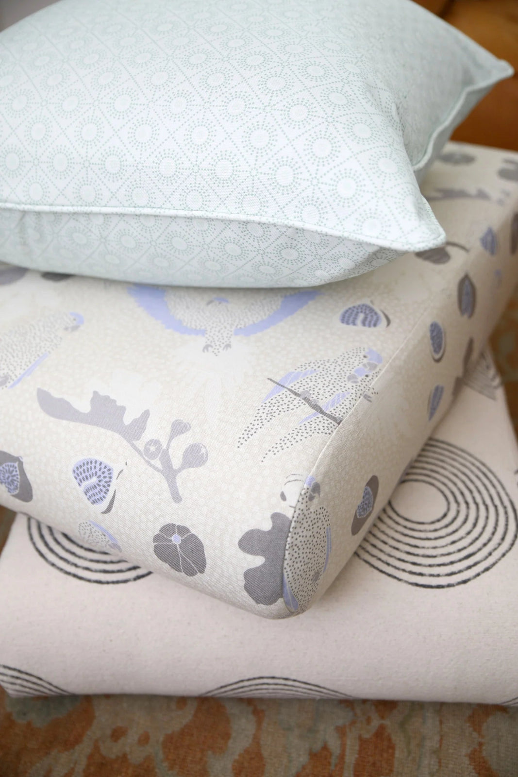 Block Shop · Hand Block - Printed Sunburst 24x24 Pillow · Sea Glass | socius design in Rochester, MN