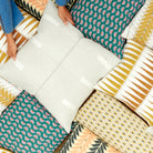 Block Shop · Hand Block - Printed Suns Throw Pillow · Violet | socius design in Rochester, MN