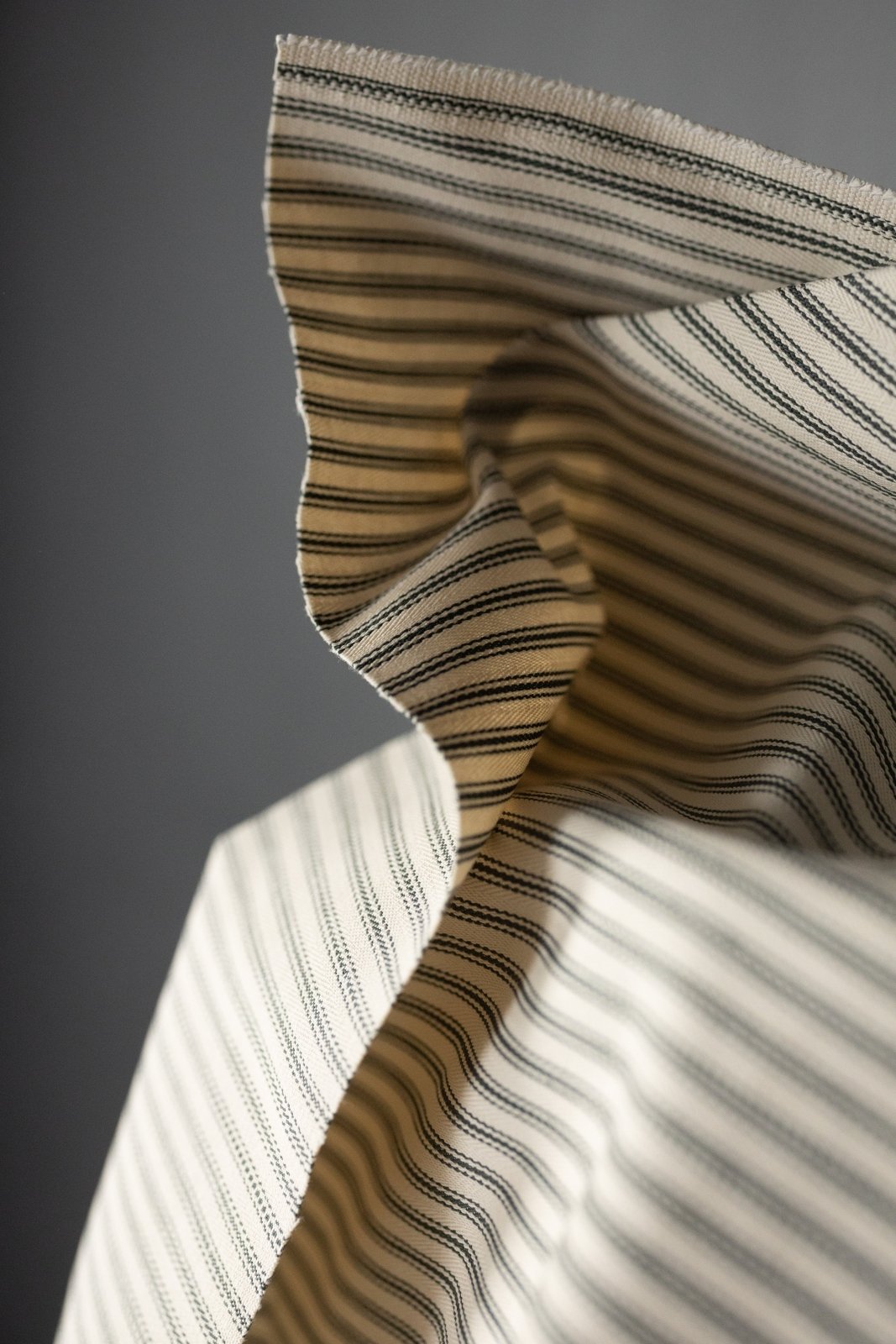 MERCHANT & MILLS · Jones Black Organic Ticking Fabric Remnant | socius design in Rochester, MN