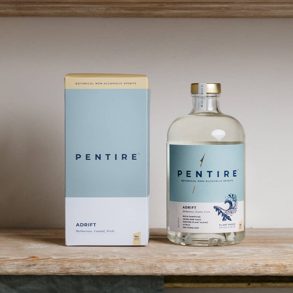 Pentire Drinks Inc. · Pentire Adrift 70cl · Non - Alcoholic Aperitif | socius design in Rochester, MN