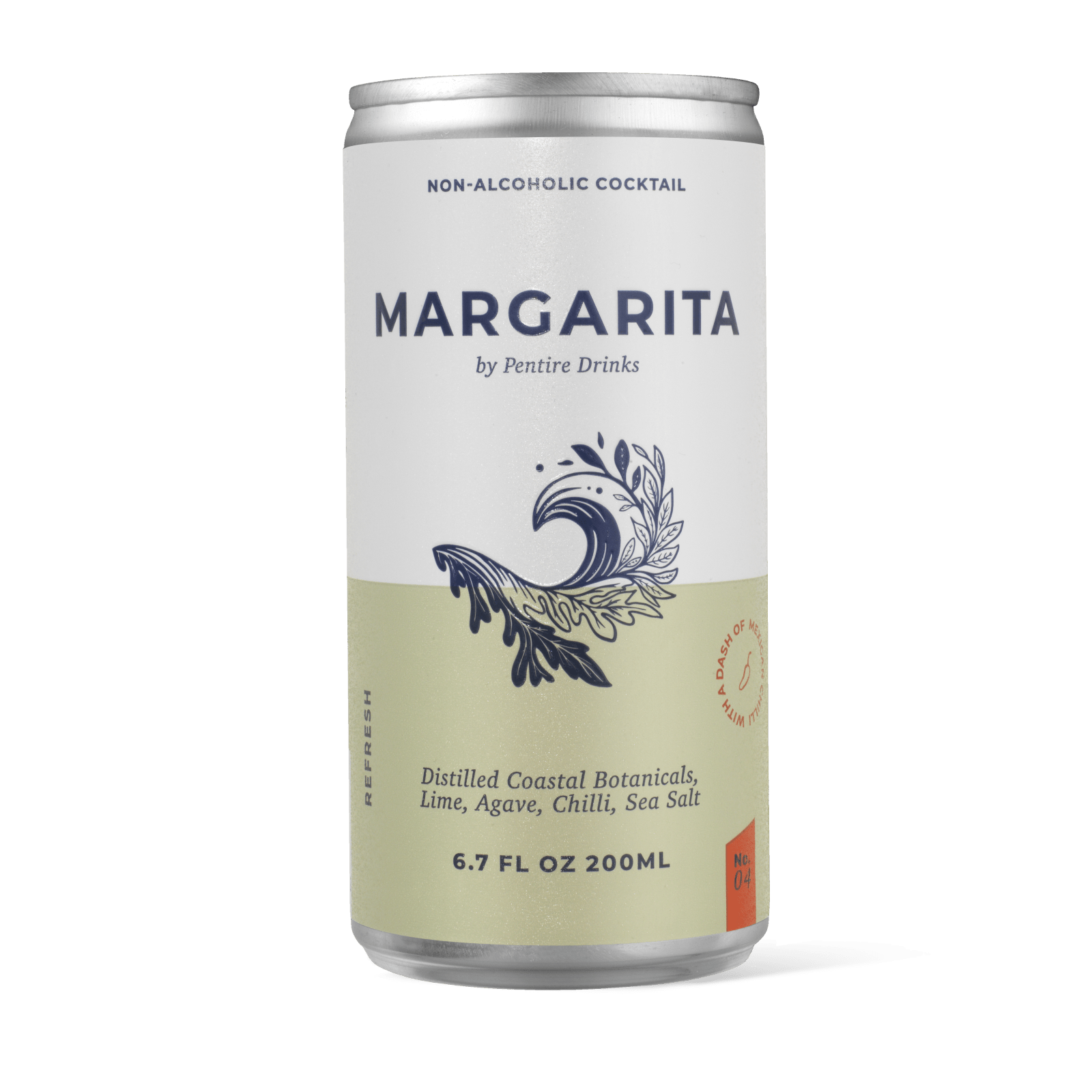 Pentire Drinks Inc. · Pentire Margarita · non - alcoholic RTD 200ml can | socius design in Rochester, MN