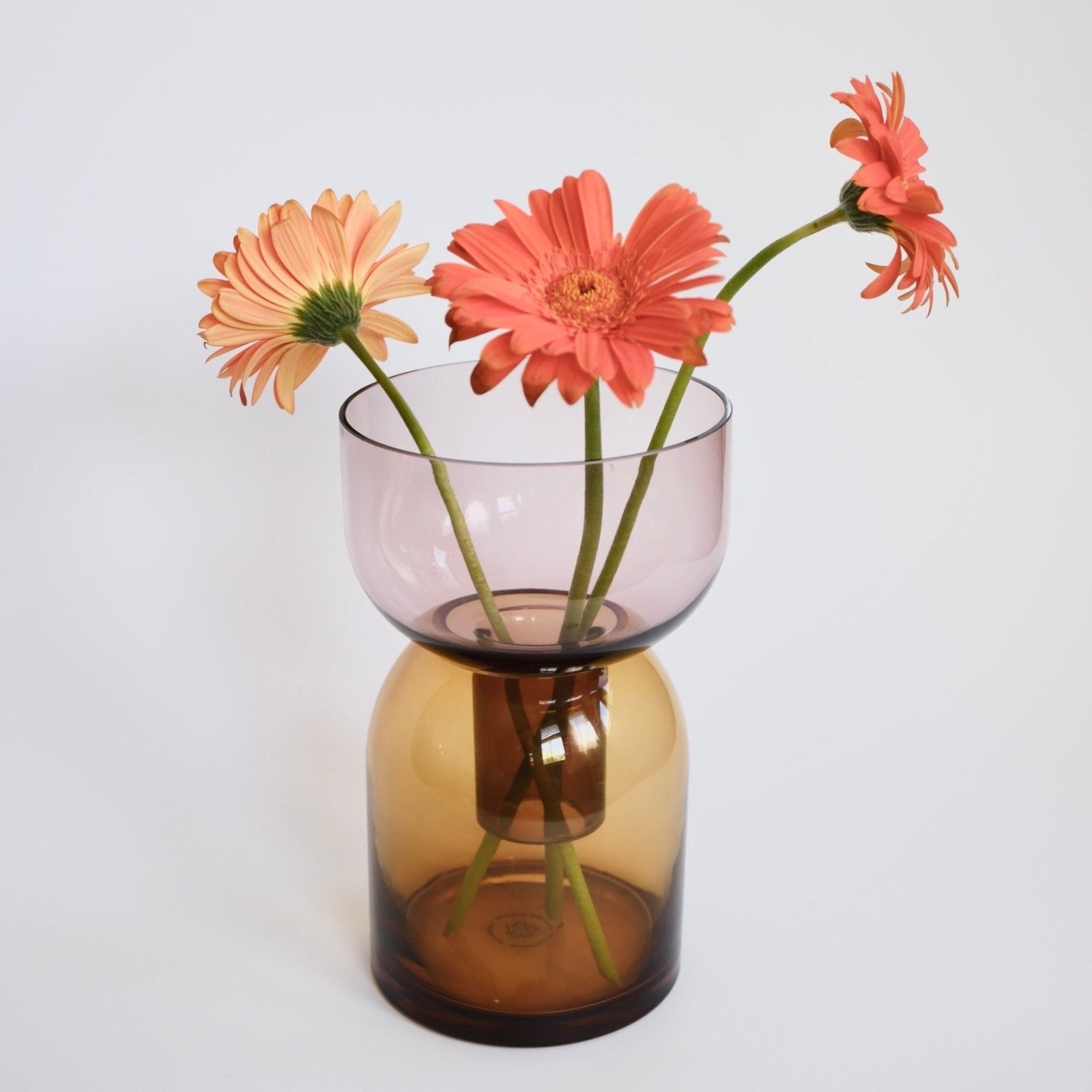 Cloudnola · Pink and Amber Blown Glass Flip Vase | socius design in Rochester, MN