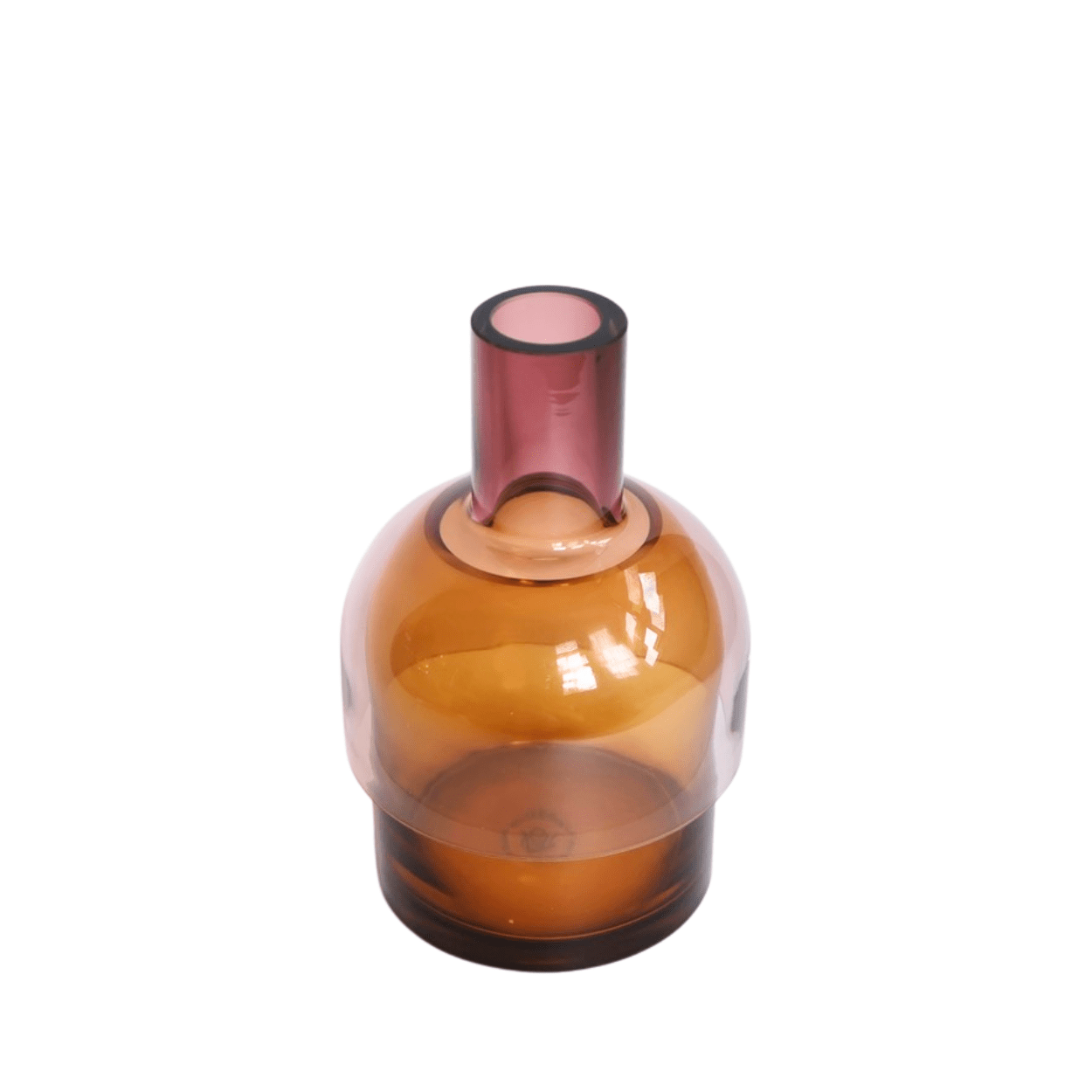 Cloudnola · Pink and Amber Blown Glass Flip Vase | socius design in Rochester, MN