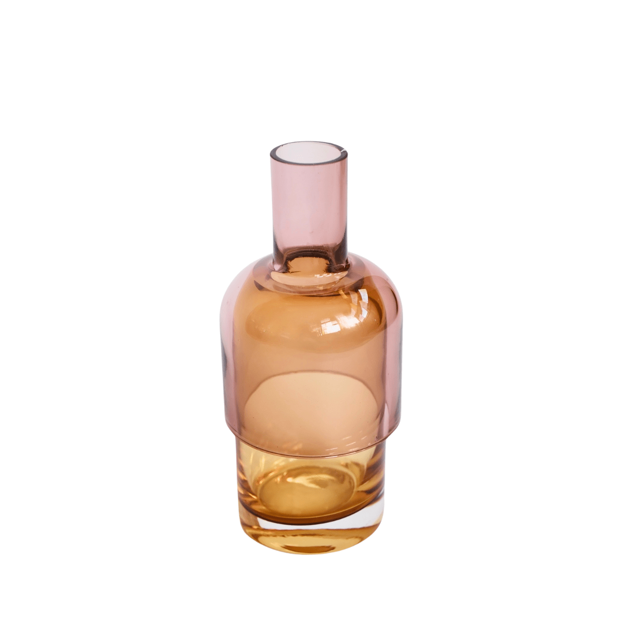 Cloudnola · Pink and Amber Blown Glass Flip Vase | socius design in Rochester, MN