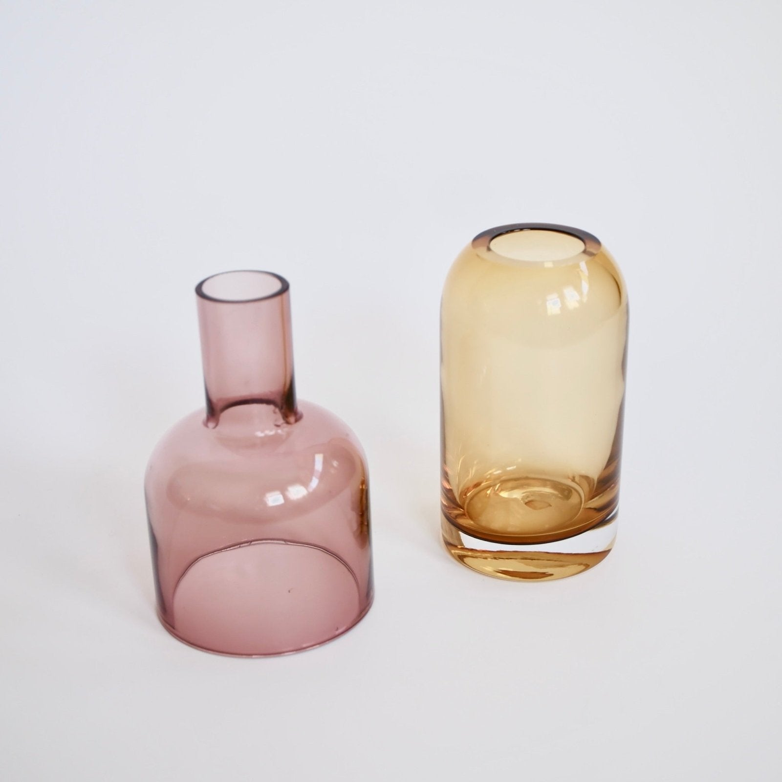 Cloudnola · Pink and Amber Blown Glass Flip Vase | socius design in Rochester, MN