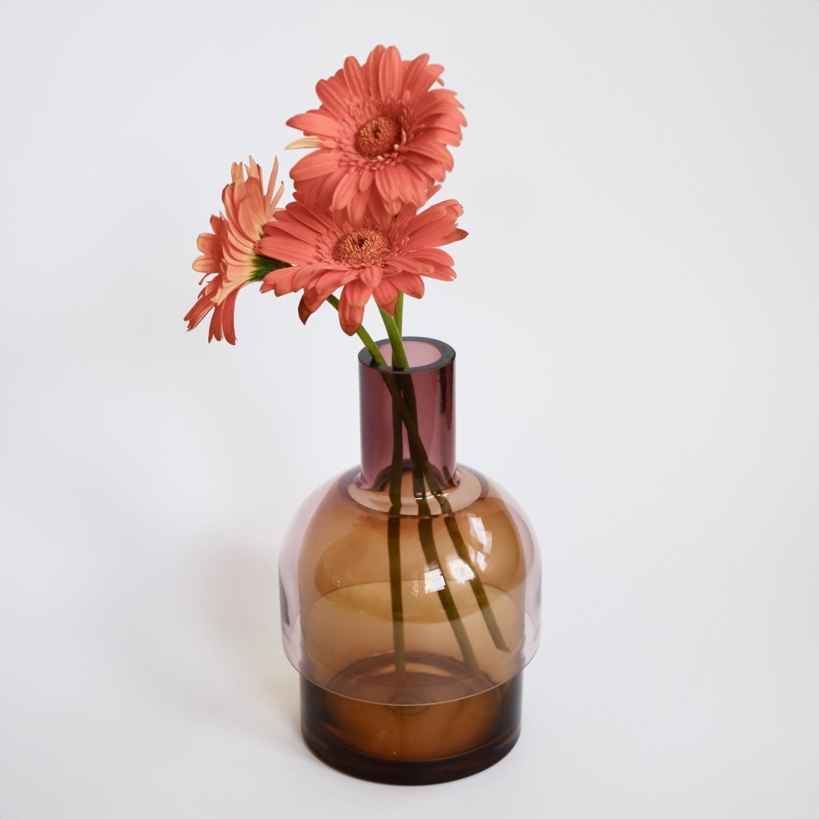 Cloudnola · Pink and Amber Blown Glass Flip Vase | socius design in Rochester, MN