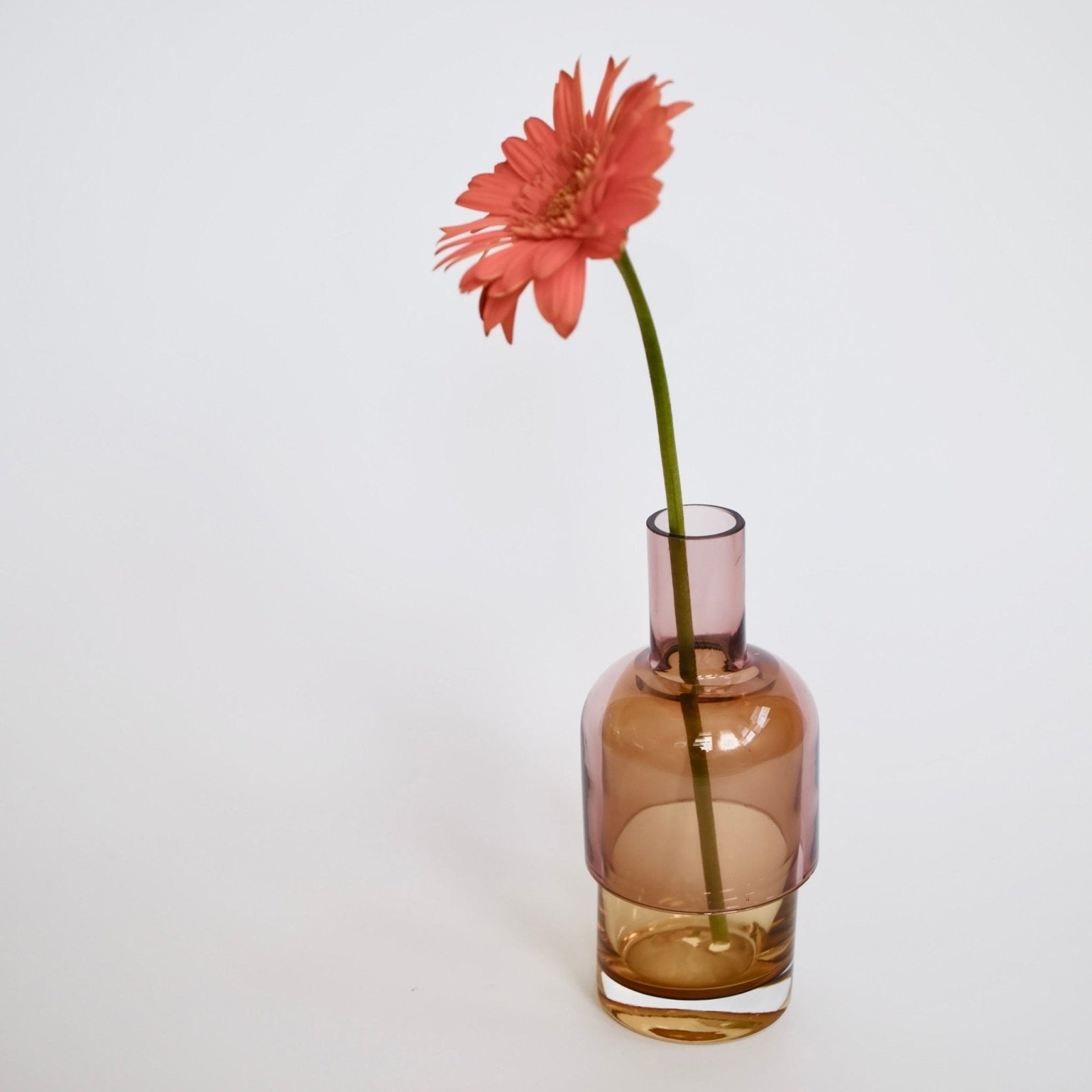 Cloudnola · Pink and Amber Blown Glass Flip Vase | socius design in Rochester, MN