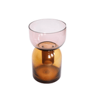Cloudnola · Pink and Amber Blown Glass Flip Vase | socius design in Rochester, MN