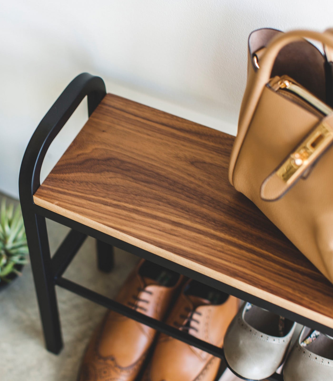 Yamazaki Home · Steel + Wood Shoe Organizer & Bench (18" H) · Yamazaki Home | socius design in Rochester, MN