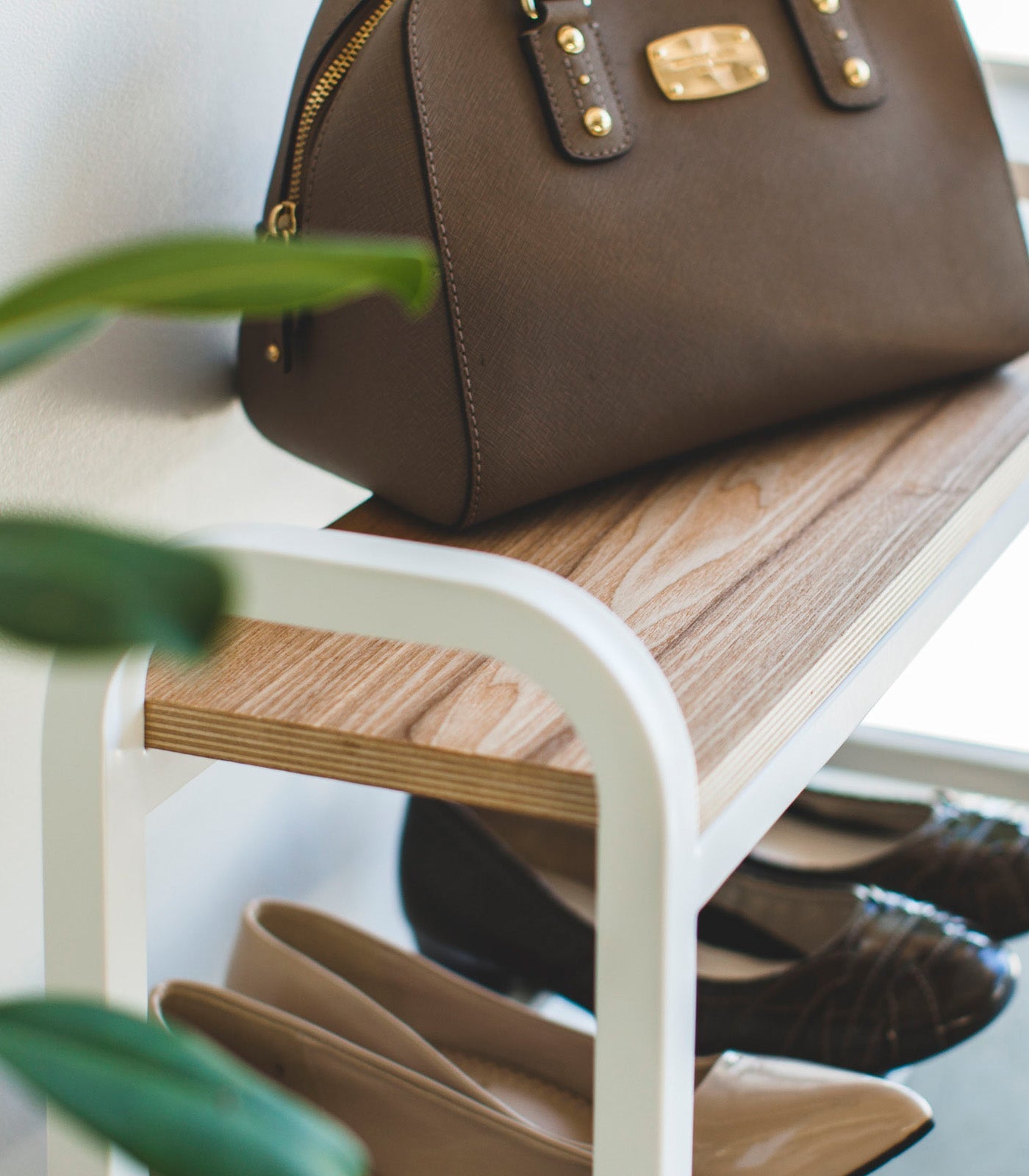 Yamazaki Home · Steel + Wood Shoe Organizer & Bench (18" H) · Yamazaki Home | socius design in Rochester, MN