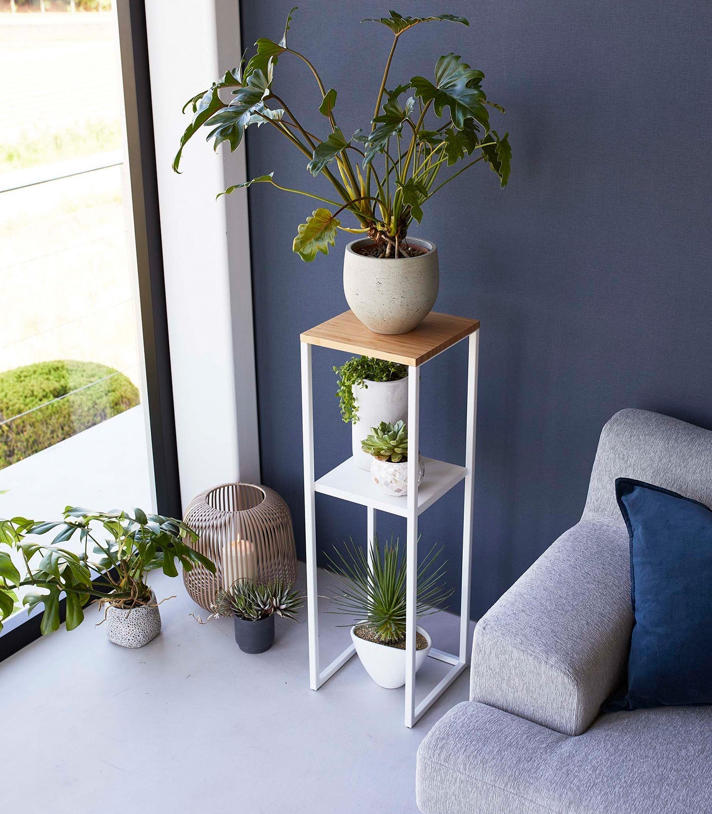 Yamazaki Home · Steel + Wood Two - Tier Display & Storage Shelf (31.5" H) | socius design in Rochester, MN