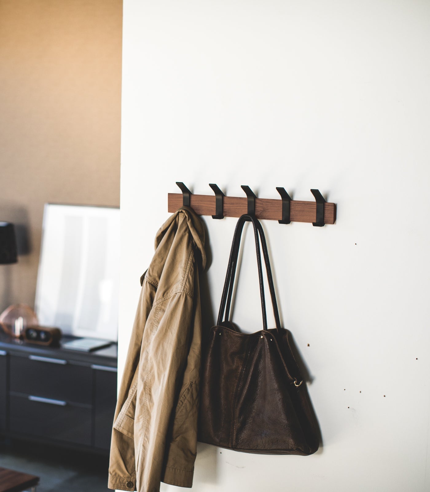 Yamazaki Home · Wall - Mounted Coat Rack - Steel + Wood | socius design in Rochester, MN