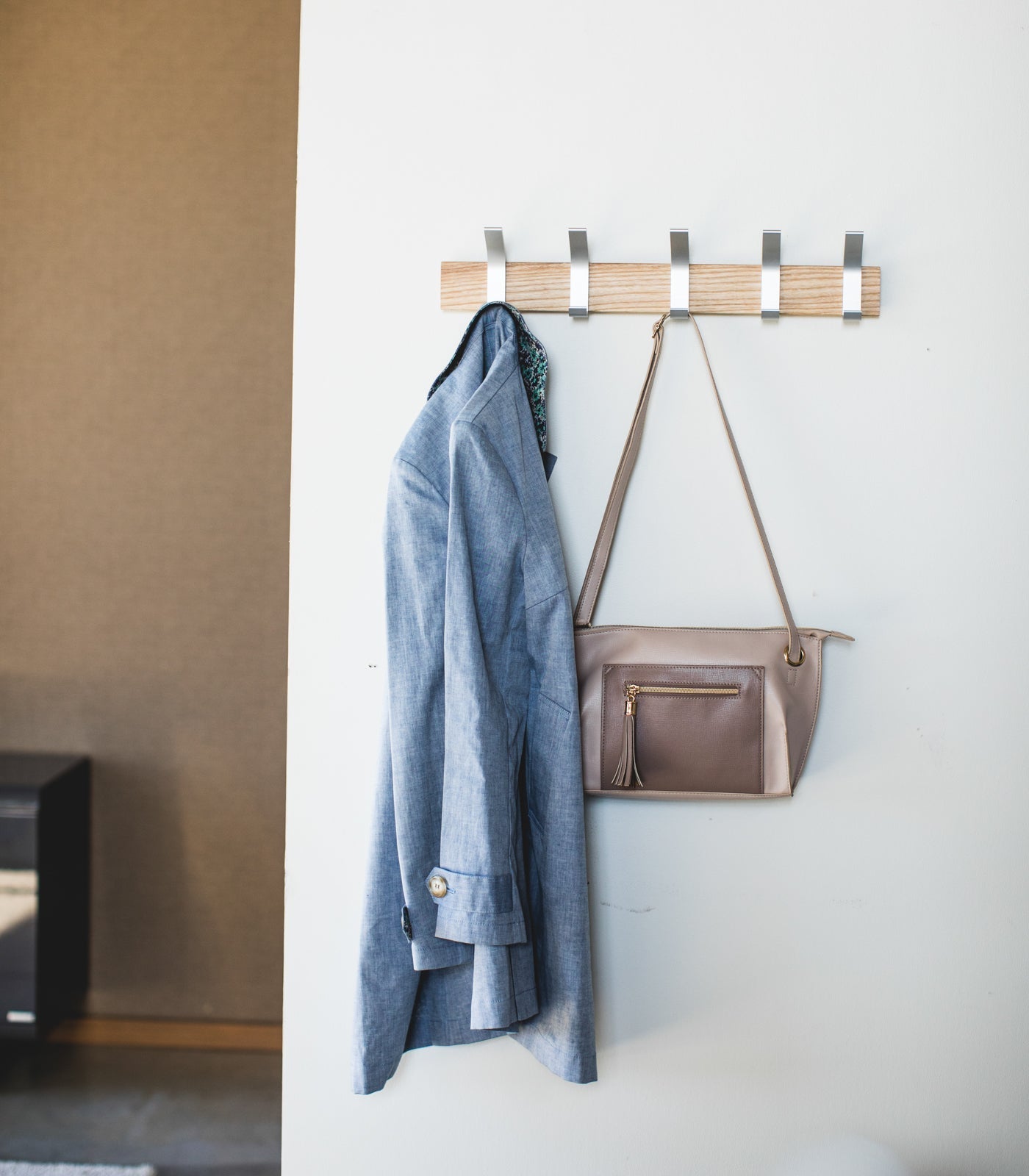 Yamazaki Home · Wall - Mounted Coat Rack - Steel + Wood | socius design in Rochester, MN
