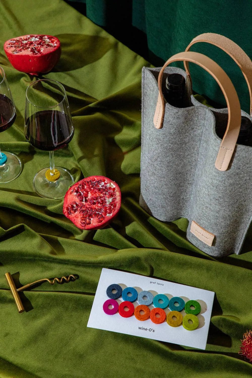 Graf Lantz · Wine - O's Merino Wool Felt Wine Markers · Rainbow | socius design in Rochester, MN